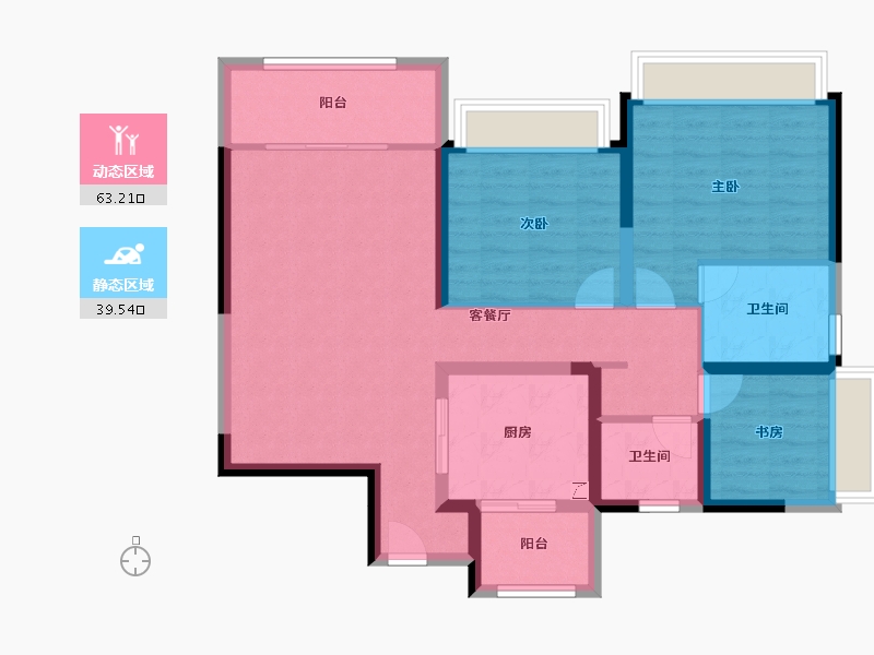 四川省-成都市-融创玖棠府住宅-91.20-户型库-动静分区