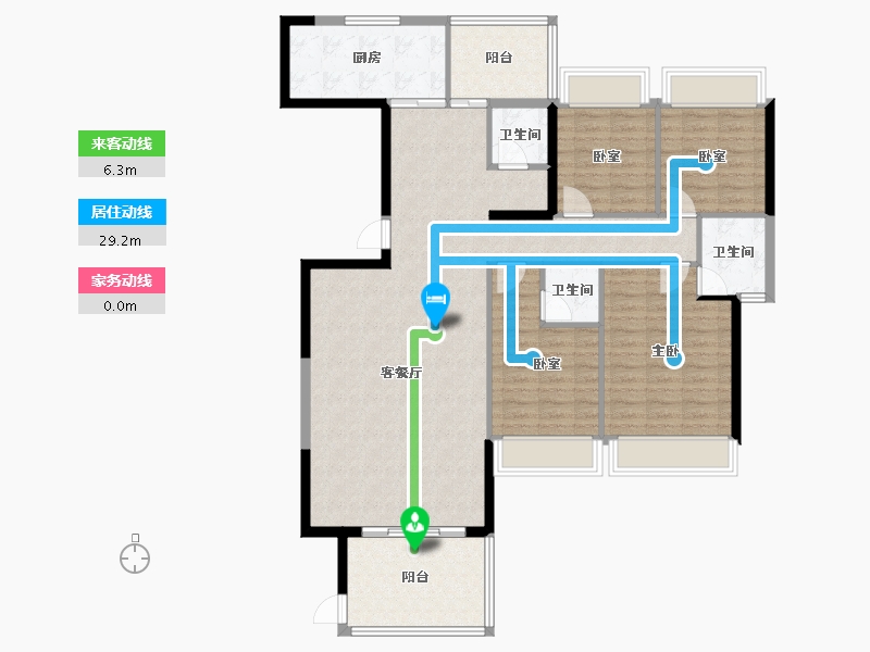 广东省-揭阳市-帝景城-124.75-户型库-动静线