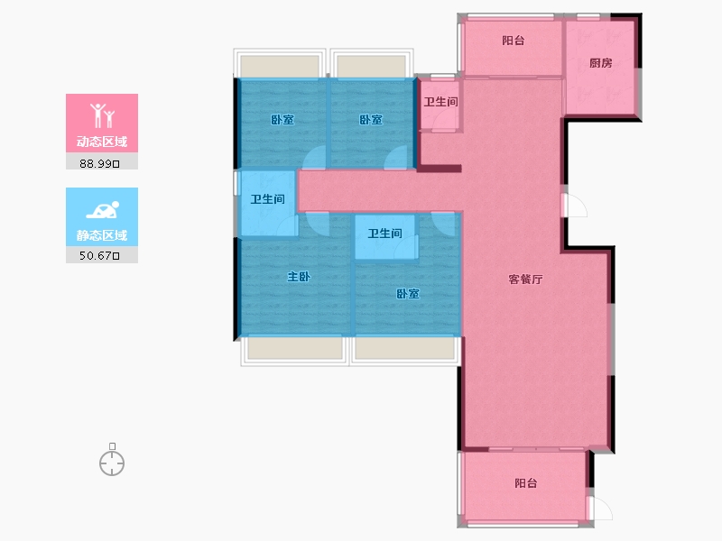 广东省-揭阳市-帝景城-128.00-户型库-动静分区