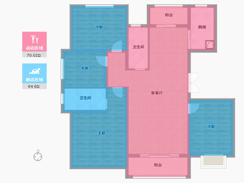 河南省-焦作市-沁阳晨升一號城邦-120.64-户型库-动静分区