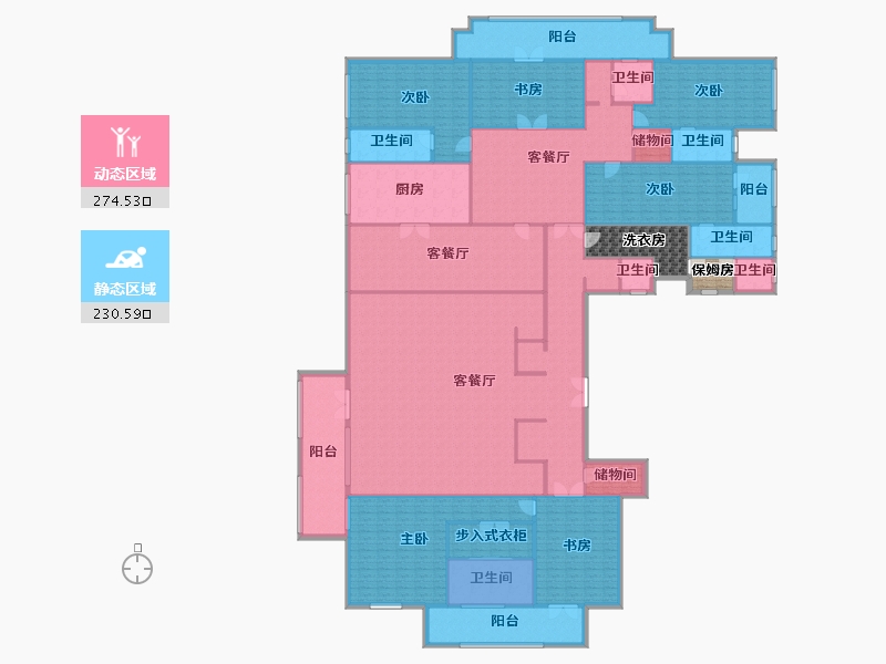 河南省-南阳市-三川玖龍台-475.62-户型库-动静分区