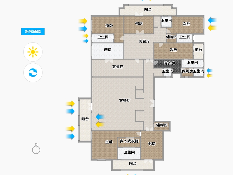 河南省-南阳市-三川玖龍台-475.62-户型库-采光通风