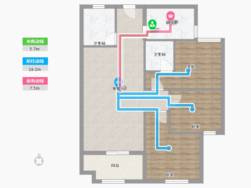 福建省-福州市-厚屿龙山苑小区-85.00-户型库-动静线