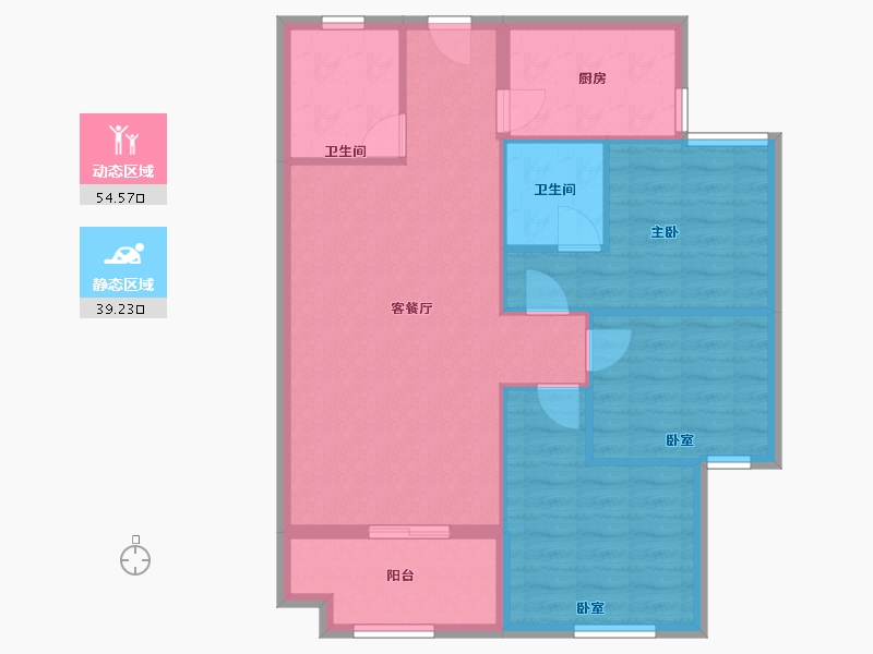 福建省-福州市-厚屿龙山苑小区-85.00-户型库-动静分区