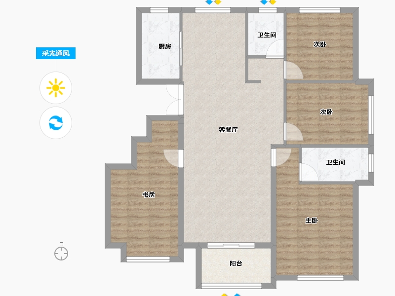 江苏省-连云港市-尚都·滟澜山-113.54-户型库-采光通风