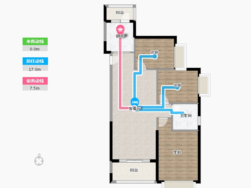 福建省-龙岩市-恒大绿洲三期天璟苑-92.00-户型库-动静线