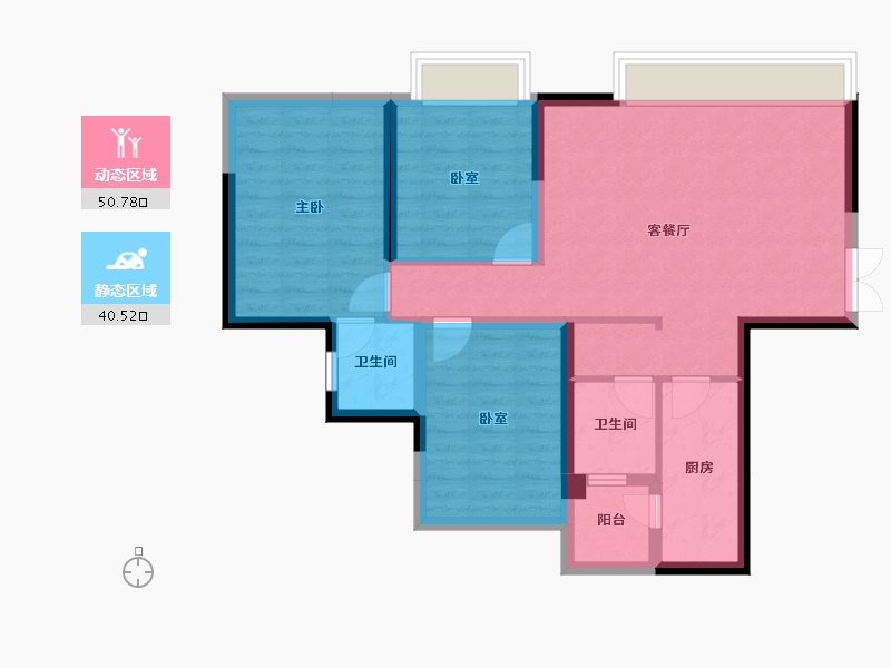 四川省-成都市-奥园棠玥府-81.34-户型库-动静分区