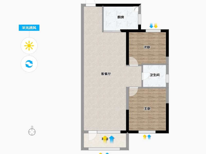 辽宁省-葫芦岛市-宏达翰林苑-81.79-户型库-采光通风