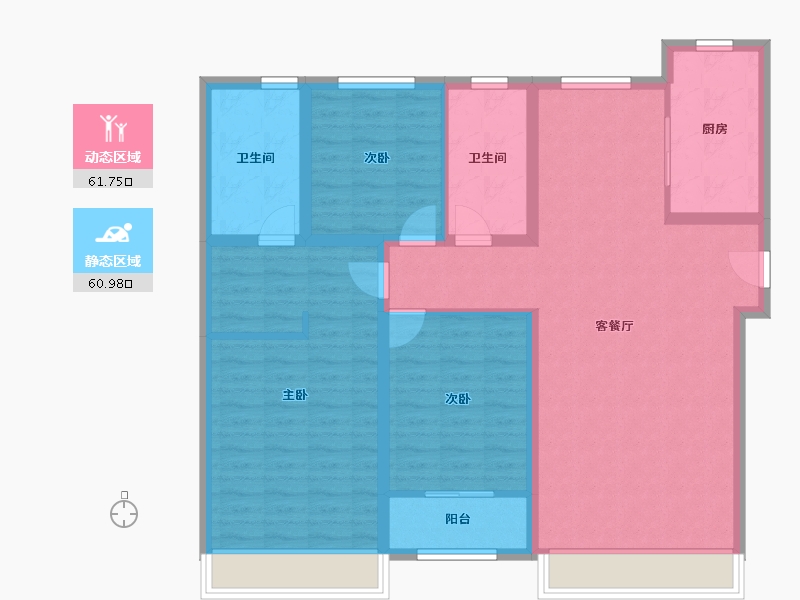 山东省-德州市-融创观澜府邸-110.39-户型库-动静分区