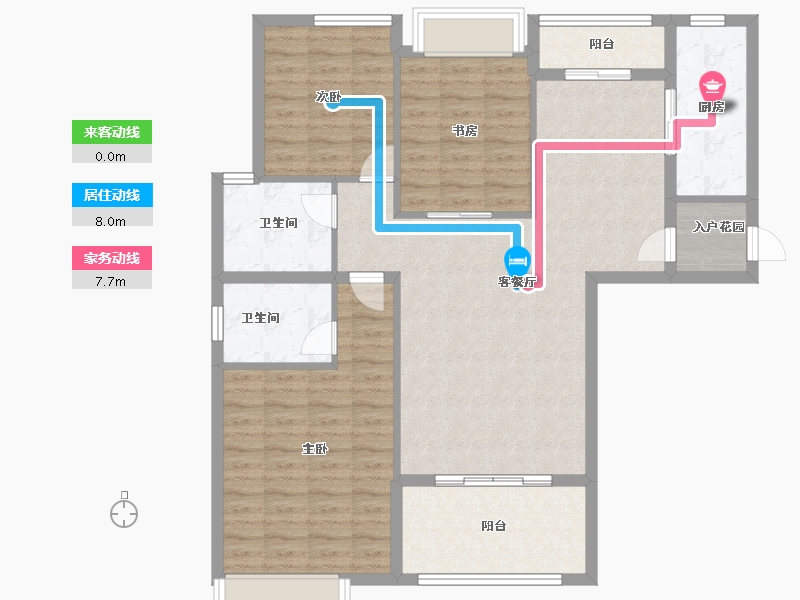 安徽省-宿州市-彼岸星城·融耀-102.40-户型库-动静线