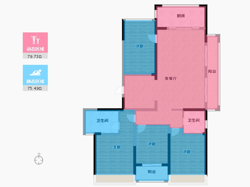 浙江省-湖州市-蓝城尊园-140.01-户型库-动静分区