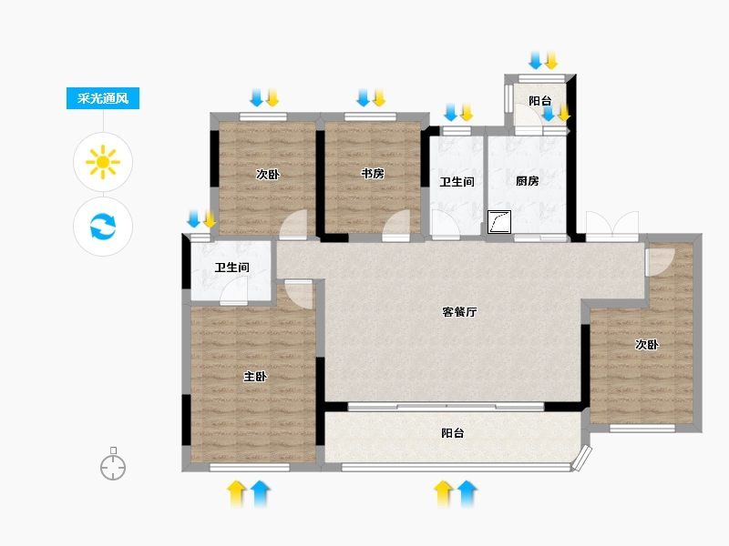 四川省-成都市-春和天骄-120.00-户型库-采光通风