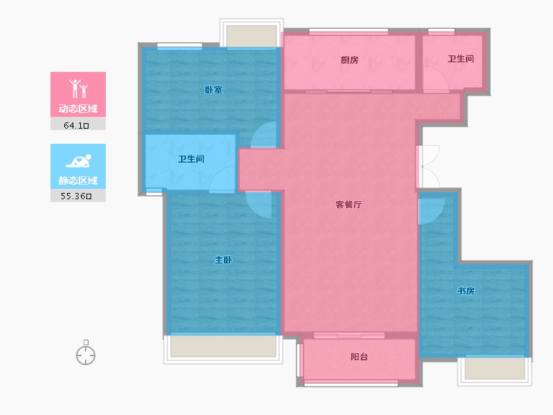 山东省-德州市-红烨一品-108.80-户型库-动静分区