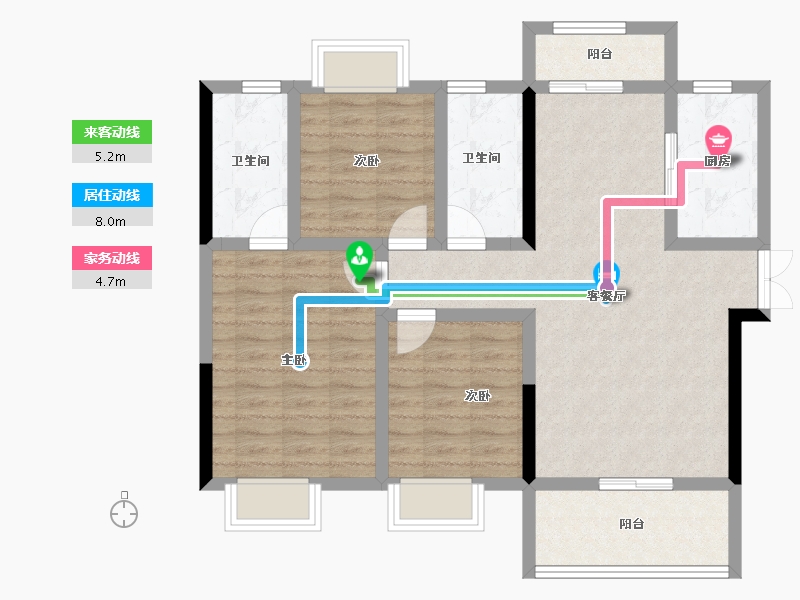 湖北省-宜昌市-丹阳馨居英郡年华二期-89.22-户型库-动静线