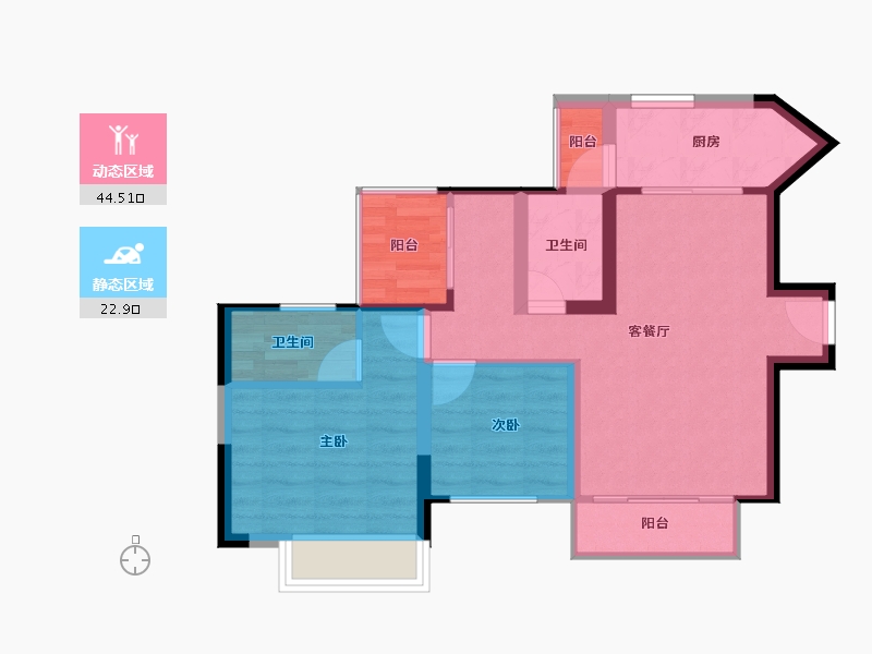 四川省-成都市-奥园玖俪湾-60.06-户型库-动静分区