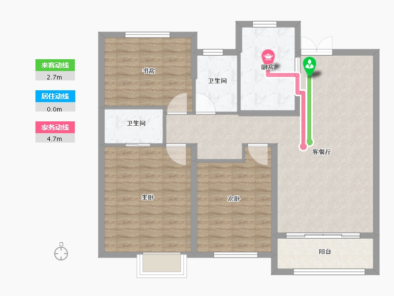 山东省-德州市-红烨一品-96.80-户型库-动静线