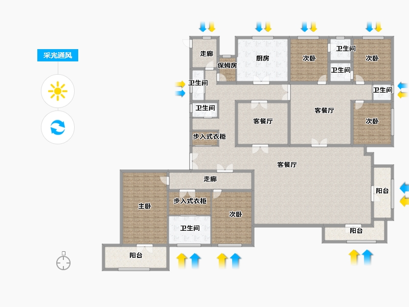 河南省-南阳市-三川玖龍台-357.72-户型库-采光通风