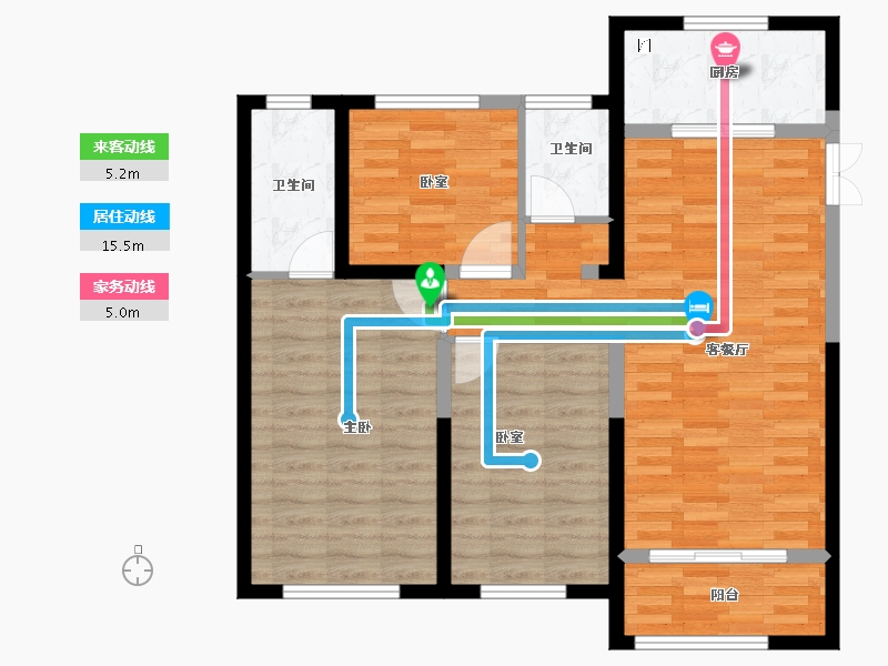 甘肃省-天水市-颐达晟府-90.68-户型库-动静线