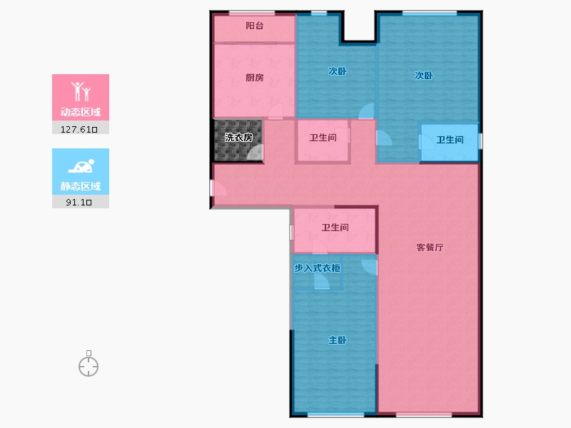 重庆-重庆市-山莊壹號-209.36-户型库-动静分区