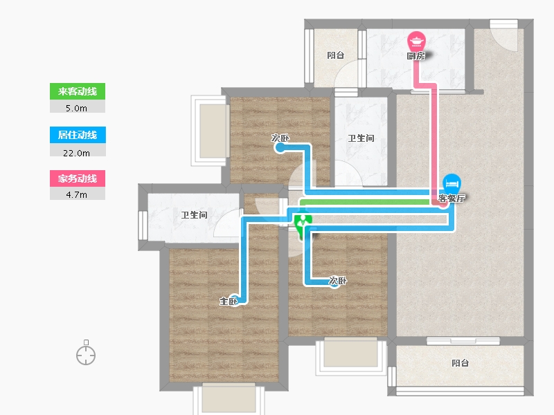 广西壮族自治区-梧州市-宏达五洲花城-76.98-户型库-动静线