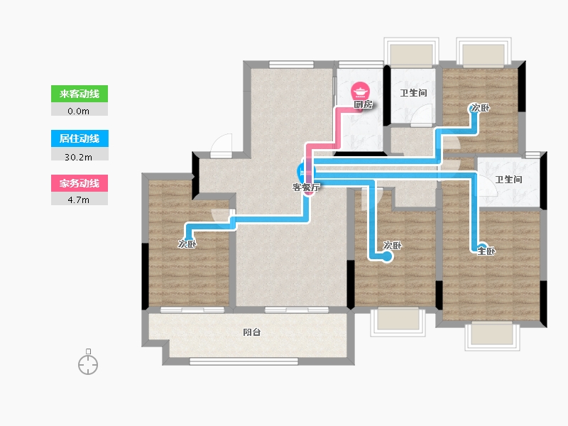 安徽省-芜湖市-中房沚津府-112.38-户型库-动静线