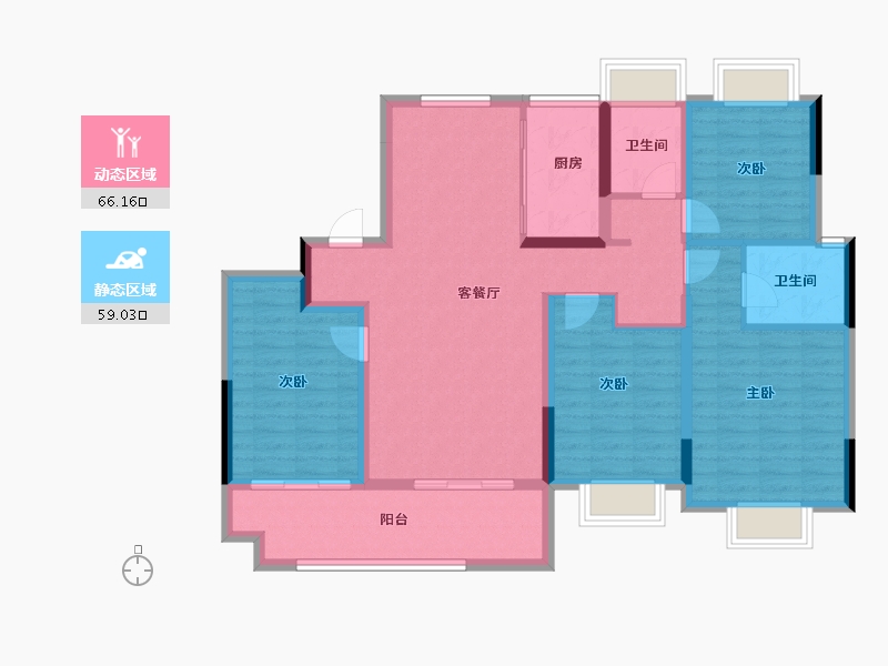 安徽省-芜湖市-中房沚津府-112.38-户型库-动静分区