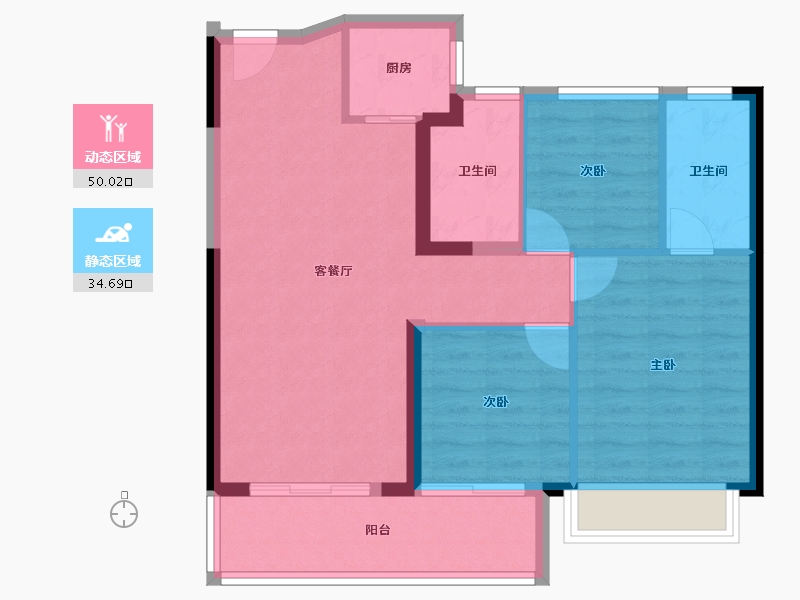 湖南省-株洲市-禾田生态智慧城长一府-76.11-户型库-动静分区