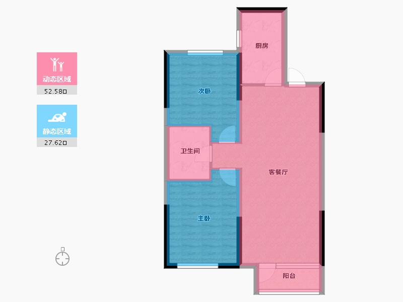 辽宁省-鞍山市-公园1953-72.00-户型库-动静分区