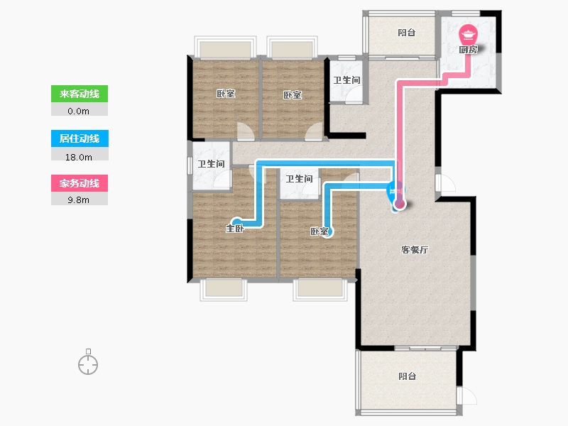 广东省-揭阳市-帝景城-148.37-户型库-动静线