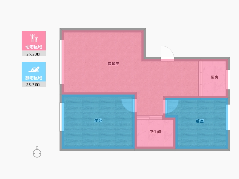 吉林省-松原市-华阳·润阳国际-53.30-户型库-动静分区