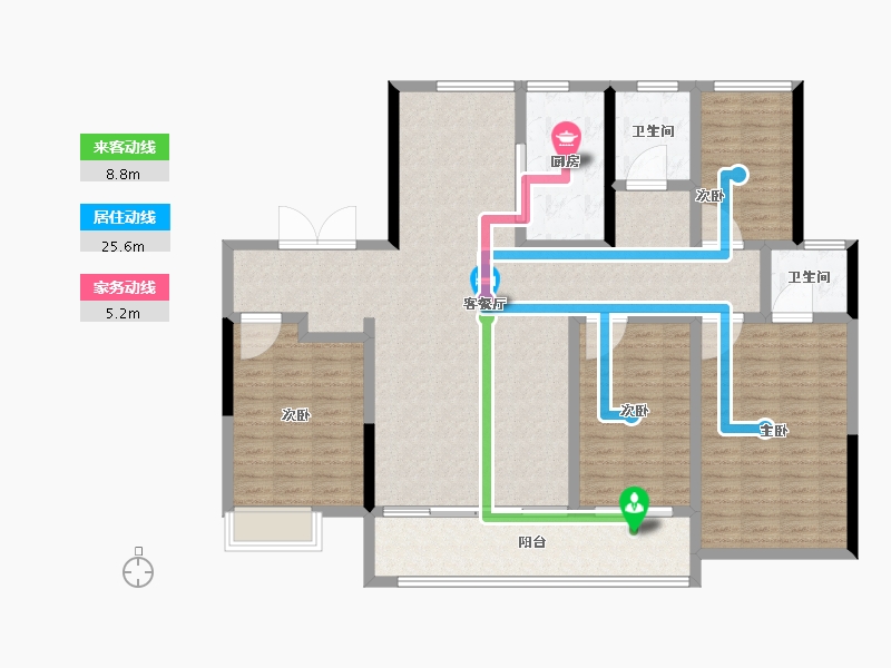 山东省-东营市-贵和府-142.40-户型库-动静线