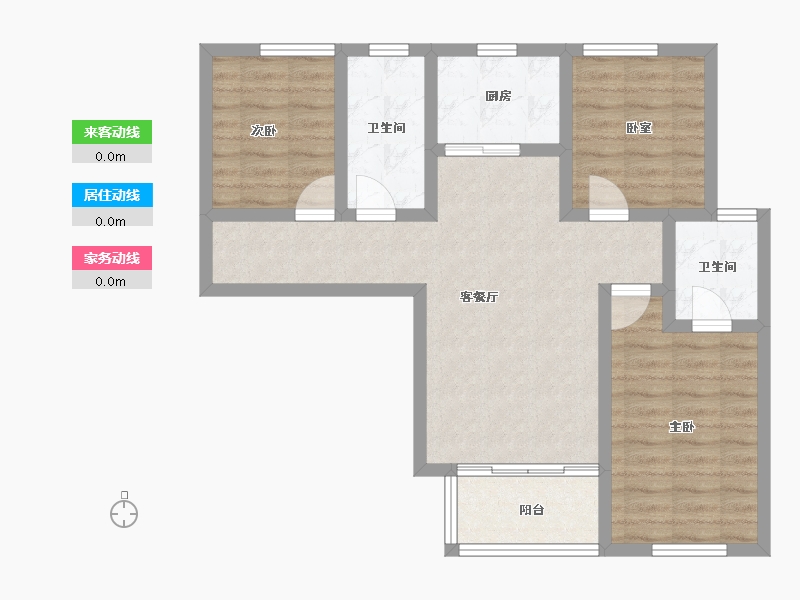 河北省-石家庄市-秀水名邸-74.15-户型库-动静线