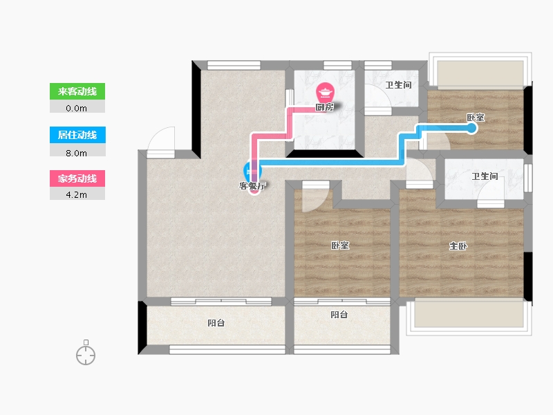 湖北省-恩施土家族苗族自治州-武汉城建中港城-67.89-户型库-动静线