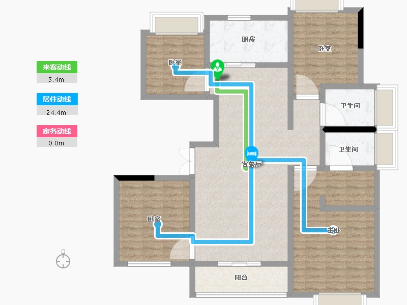 安徽省-淮南市-安联海德公馆-116.00-户型库-动静线