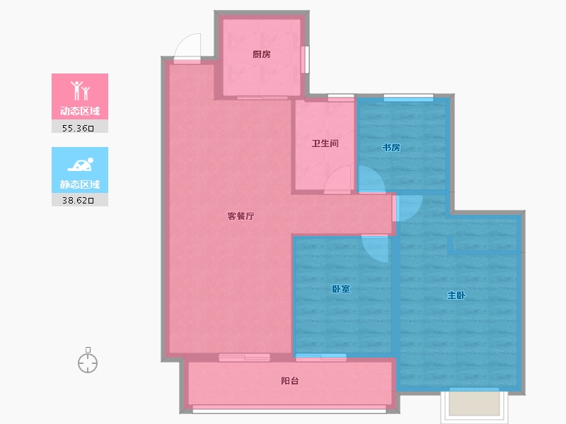 安徽省-宿州市-翔豪·新都-84.77-户型库-动静分区