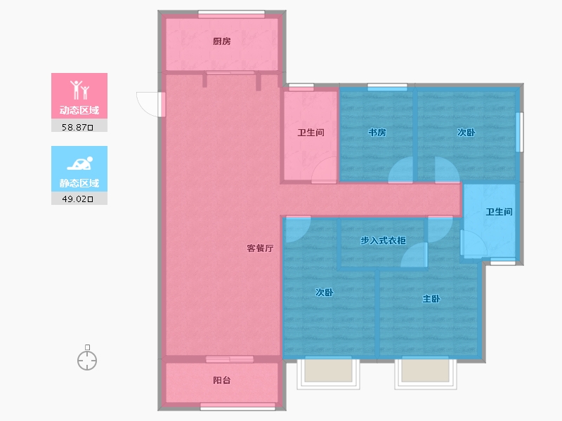 山西省-太原市-东山雅苑-97.81-户型库-动静分区