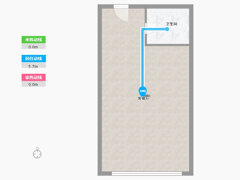 内蒙古自治区-呼和浩特市-富城佳苑-53.60-户型库-动静线