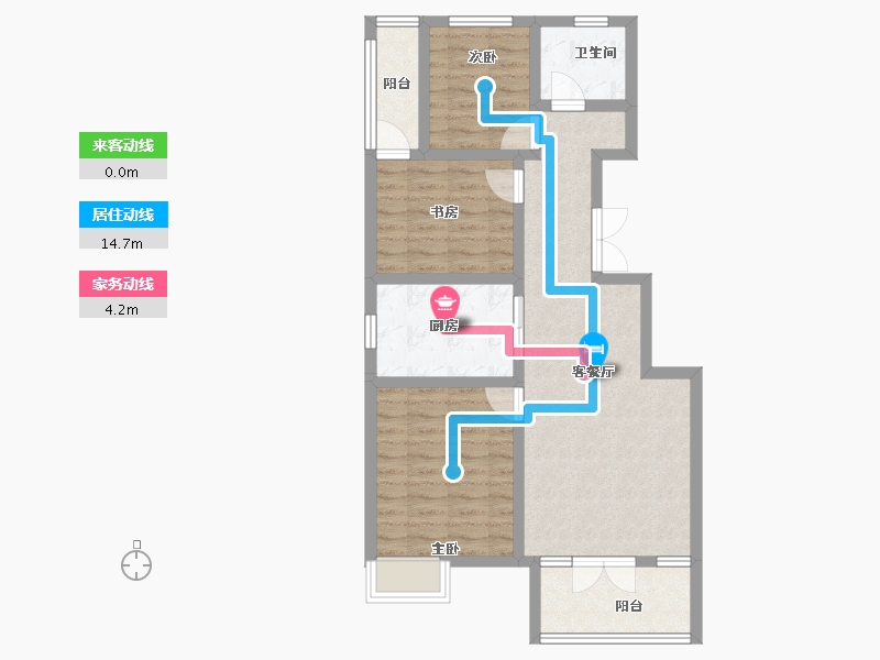 河北省-承德市-中冶兴隆新城·红石郡-77.75-户型库-动静线