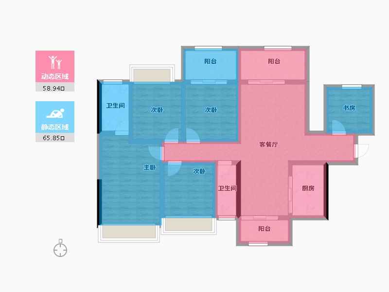 广西壮族自治区-崇左市-阳光名府-109.53-户型库-动静分区