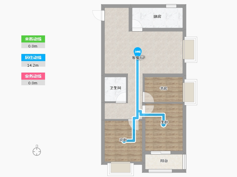 山西省-太原市-金地商置·花园道-67.39-户型库-动静线