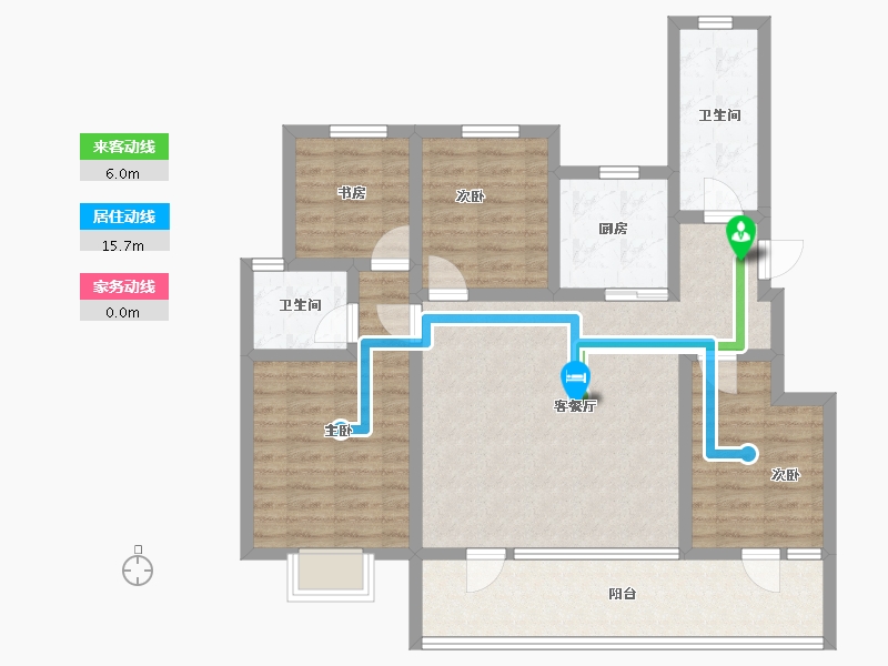 山东省-威海市-天一仁和悦海锦府一期-95.73-户型库-动静线