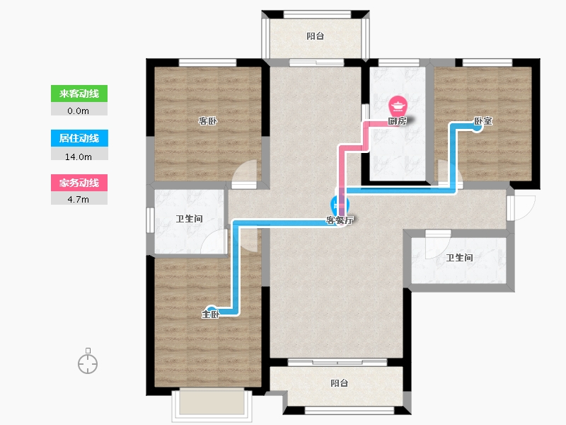 陕西省-渭南市-卓延·漫泉星城-101.59-户型库-动静线