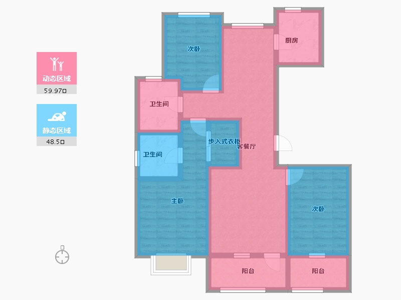 河北省-承德市-兴隆•融创城-94.09-户型库-动静分区