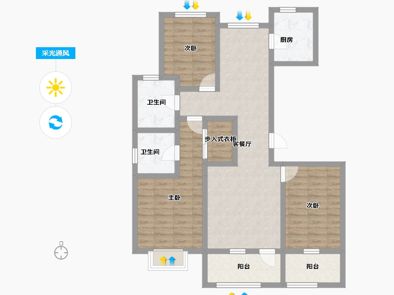 河北省-承德市-兴隆•融创城-94.09-户型库-采光通风