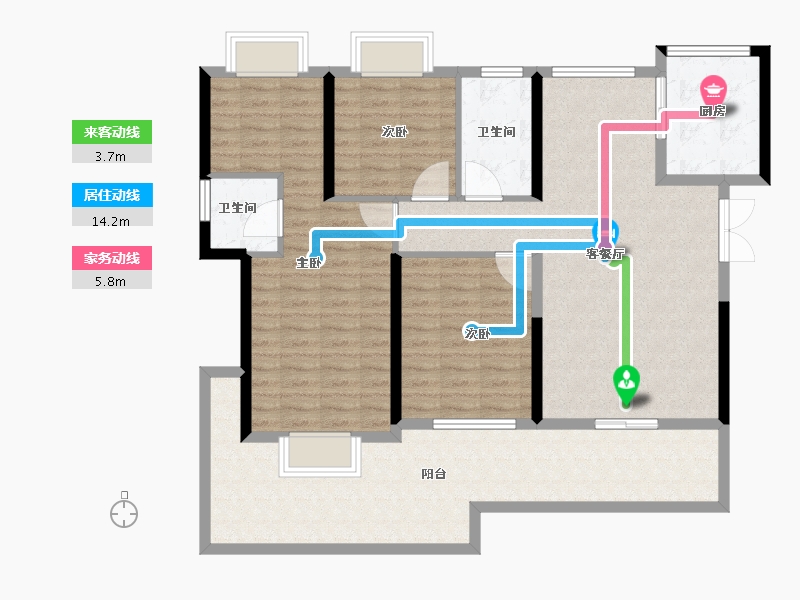 四川省-遂宁市-遂宁金融商业中心-124.69-户型库-动静线