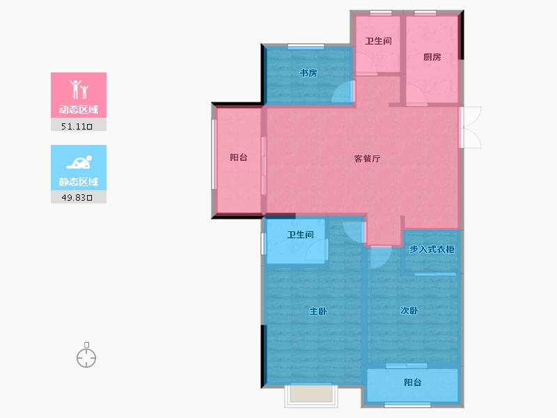 浙江省-嘉兴市-紫金华庭-91.51-户型库-动静分区