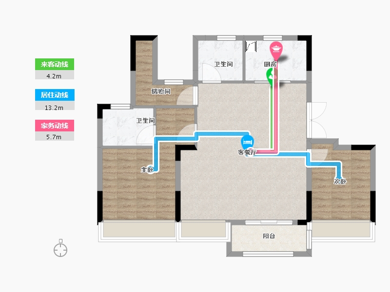 浙江省-湖州市-保利明玥风华-92.00-户型库-动静线