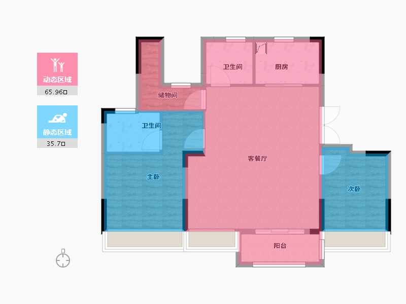 浙江省-湖州市-保利明玥风华-92.00-户型库-动静分区