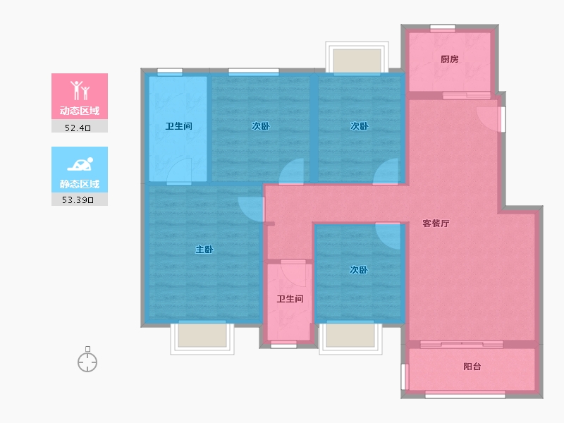 浙江省-嘉兴市-龙光江南大境里-94.75-户型库-动静分区