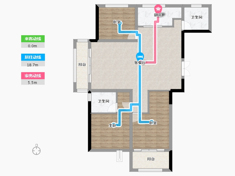 山东省-泰安市-泰和·清月湖-97.87-户型库-动静线